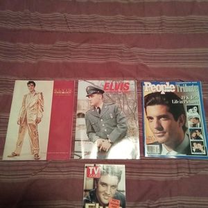 2 Vintage Elvis Catalogs/Elvis TV Guide And Vintage JFK People Magazine